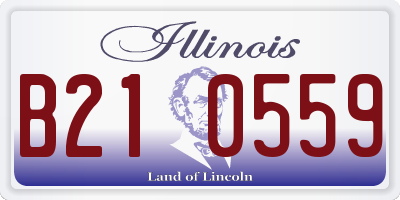 IL license plate B210559