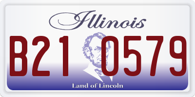 IL license plate B210579