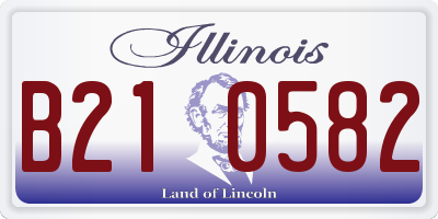 IL license plate B210582