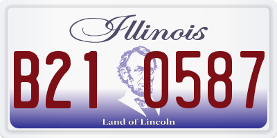IL license plate B210587