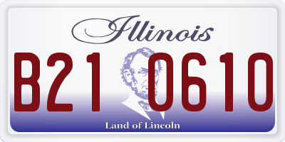 IL license plate B210610