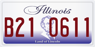 IL license plate B210611