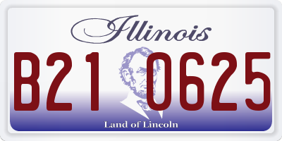 IL license plate B210625