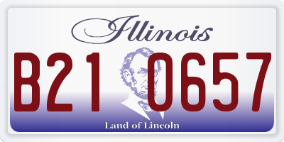 IL license plate B210657