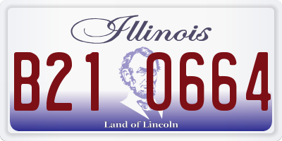 IL license plate B210664