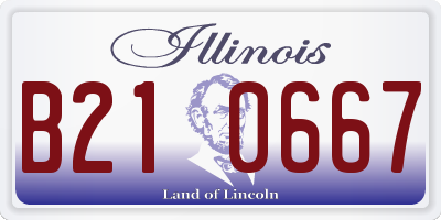 IL license plate B210667