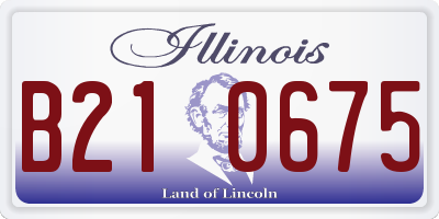 IL license plate B210675