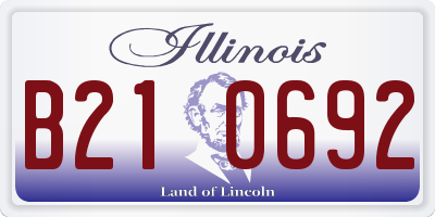 IL license plate B210692