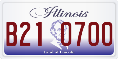 IL license plate B210700