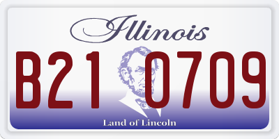 IL license plate B210709