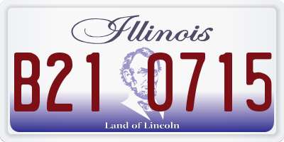 IL license plate B210715