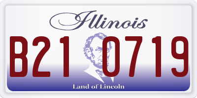 IL license plate B210719