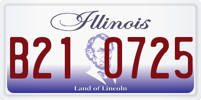 IL license plate B210725