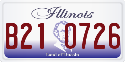 IL license plate B210726