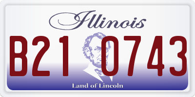 IL license plate B210743