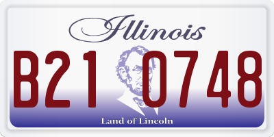 IL license plate B210748