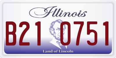 IL license plate B210751