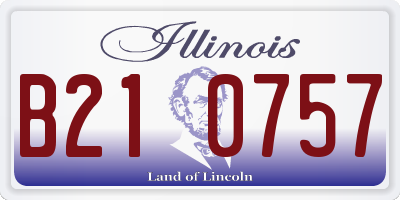 IL license plate B210757
