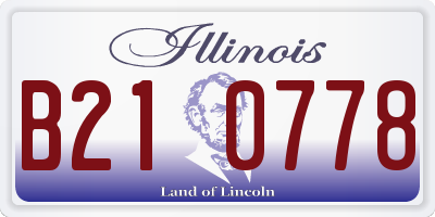 IL license plate B210778