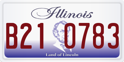 IL license plate B210783