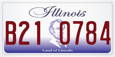 IL license plate B210784