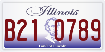 IL license plate B210789
