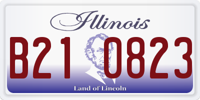 IL license plate B210823