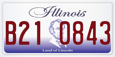 IL license plate B210843
