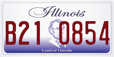 IL license plate B210854