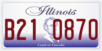 IL license plate B210870