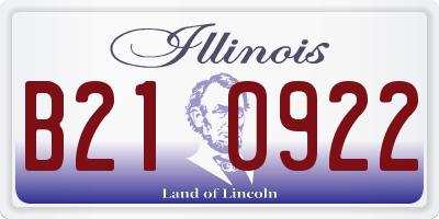 IL license plate B210922