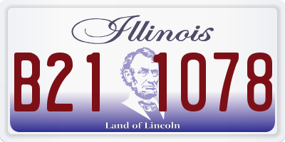 IL license plate B211078