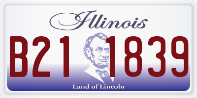 IL license plate B211839