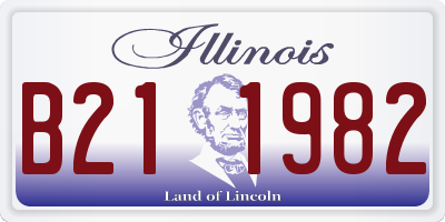 IL license plate B211982