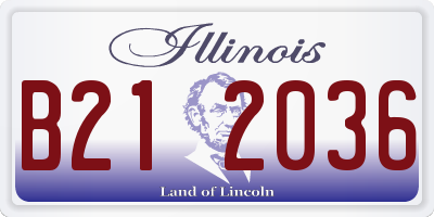 IL license plate B212036