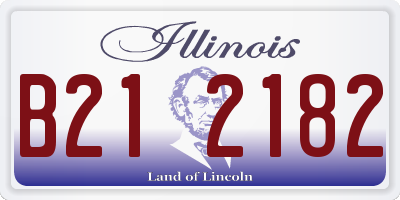 IL license plate B212182