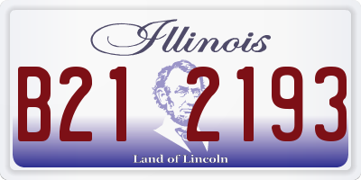 IL license plate B212193