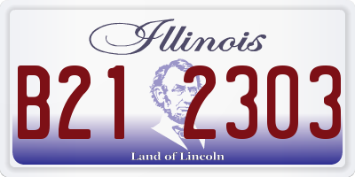 IL license plate B212303