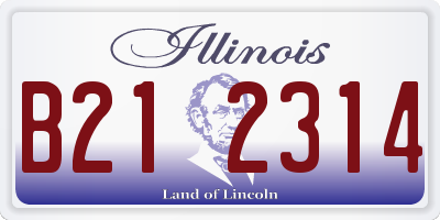 IL license plate B212314