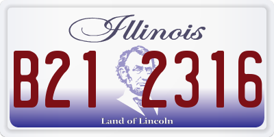 IL license plate B212316