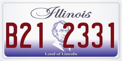 IL license plate B212331