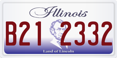 IL license plate B212332