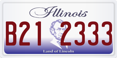 IL license plate B212333
