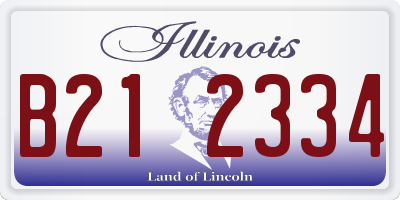 IL license plate B212334