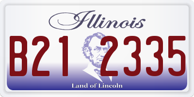 IL license plate B212335