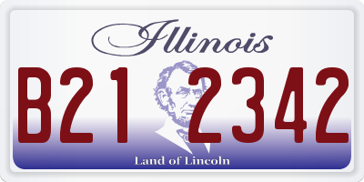 IL license plate B212342