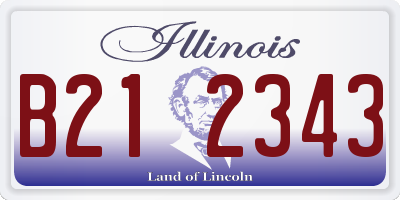 IL license plate B212343