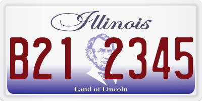 IL license plate B212345