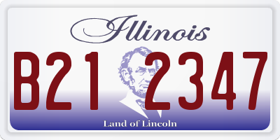 IL license plate B212347