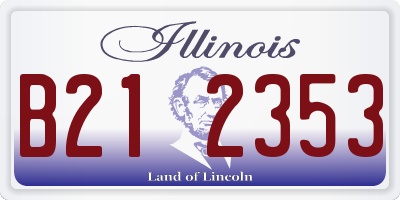 IL license plate B212353